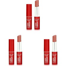 1001 Mood Sheer Bright Lipstick NO:101 Nude Glow - Parlak Ruj (3 Paketi)