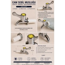 1001 Albergio Cam Sebil Musluğu Meşrubat Şerbetlik Damacana Dispenseri Içecek Servis Vanası Silikon