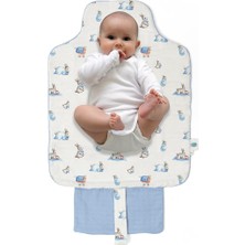 1001 Deux Lapıns% 100 Pamuk Çantalı Pratik Katlanabilir Alt Değiştirme Matı - Bébé Lapin PAD1018