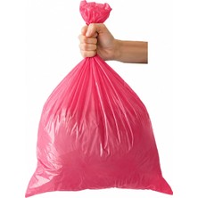 1001 Büyük Boy Çöp Poşeti Çilek Kokulu Pembe Renkli 50 Adet Çöp Torbası Sızdırmaz Tabanlı Day
