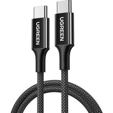 1001 Usb-C 60W 3A Qc Pd Örgülü Hızlı Şarj Kablosu, 1 Metre, Siyah, 35219