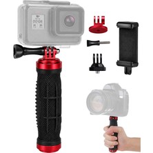 1001 Kamera Montaj Seti | Aksiyon Kamera Montaj Aparatı ve Telefon Tutucu, 1/4 ve 3/8 Vida Girişli Evre