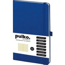 1001 Notebook Klasik, 224 Sayfa, Termo Suni Deri Kapak, Çizgili Not Defteri, 13X21CM, 018, Lacivert