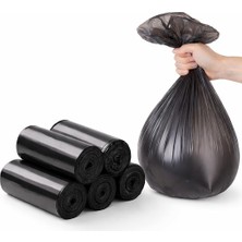 1001 Orta Boy Siyah Çöp Poşeti Çöp Torbası 75 Adet 55X60 cm Sızdırmaz Yırtılmaz Güçlü Çöp