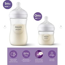 1001 Philips Avent Natural Response Doğal Tepkili Pp 2'li Biberon Seti, 125ML, 0 Ay & 260ML, 3 Ay - Cam