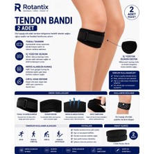 1001 Patella Tendon Bandı Diz Destek Bandajı 2 Adet | Patella Desteği, Diz Koruyucu, 2'li Set