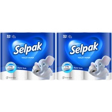 1001 Tuvalet Kağıdı, 3 Katlı, 32'li, 1 Paket (1 x 32 Adet) (2 Paketi)