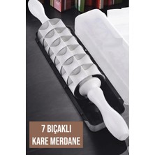 1001 7 Çelik Bıçaklı Mantımatik Mantı Kesici Merdane Pratik Mantı Kesme Aparatı