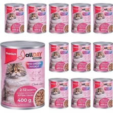 1001 Allday Tavuklu Yavru Kedi Konservesi 400 gr x 12 Adet