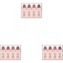 1001 Nude Matte Lipstick (Mini) Mix - Ruj (3 Paketi)