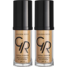 1001 Total Cover 2si1 Arada Kapatıcı ve Fondöten No: 18 Cappuccino - 30 ml (2 Paketi)