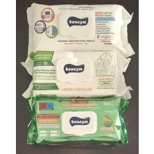 1001 Çok Amaçlı Yüzey Temizlik Havlusu 3’lü Set – Beyaz Sabun – Limon Ferahlığı – Yeşil