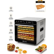 Vosco Profesyonel Meyve Sebze Kurutma Makinesi 8 Tepsili 700W Dijital Isı Ayarlı Gıda Kurutma Fırını Paslanmaz Çelik  3.