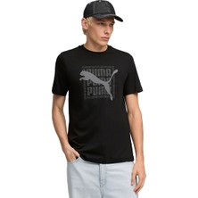 Puma Graphic Erkek Siyah Günlük Stil T-Shirt 69177501