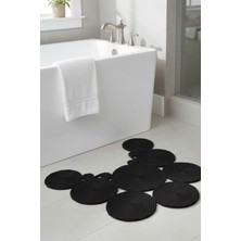 Comfort Craft Jüt Çift Taraflı Yıkanabilir Klozet Örtüsü - Geometrik Desenli Banyo Paspası (36X50 Cm)