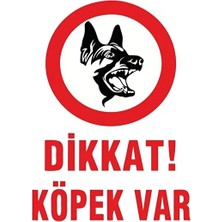 CATEKSSS Dikkat Köpek Var Levhası A4 Boyutu Dekota Üzeri Folyo Baskı