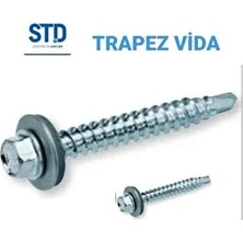CATEKSSS Trapez Vida Matkap Uclu Çatı Vidası 5,5 X38 *** 10 Adet Vida