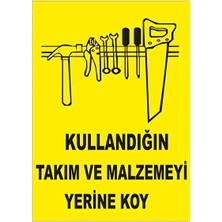 CATEKSSS Kullandığın Takım ve Malzemeyi Yerine Koy Levhası