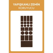 CATEKSSS Yapışkanlı Mobilya Zemin Koruyucu Keçe Bant Masa Sandalye Sehpa Ayak Koruyucu Kahverengi