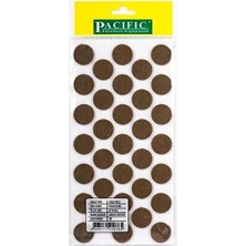 CATEKSSS Yapışkanlı Masa Sandalye Keçesi Zemin Koruyucu Keçe Yuvarlak 1 Paket (24 Mm) Kahverengi
