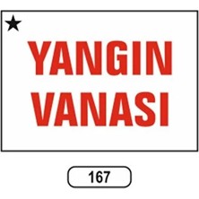 CATEKSSS Yangın Vanası Uyarı Ikaz Levhası