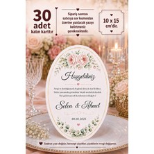 Emtory Home 30 Adet Elips Masa Hoşgeldiniz Kartı - Masa Kartı - Teşekkür Kartı
