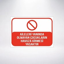 CATEKSSS Aileleri Yanında Olmayan Çocukların Havuza Girmesi 21X35 Arkası Sticker