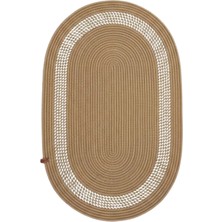 Comfort Craft Yıkanabilir Bordür Şeritli Jüt Banyo Paspası (40X60, 50X80, 60X100 Cm) - Oval Bohem Paspas