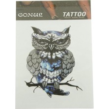 Zero Land Aconcept Baykuş Tattoo Dövme Sticker - Beyaz