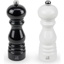 Starseven Peugeot Paris Karabiber-Tuz Değirmen Set Siyah-Beyaz 18CM