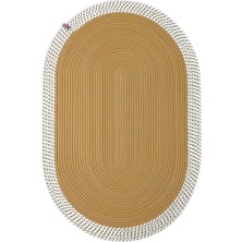Comfort Craft Hasır Desenli Oval Jüt Paspas - Banyo Balkon Kapı Önü Paspası - Yıkanabilir