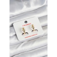 Armüz Pirinç Gold Renk Yıldız Kadın Küpe