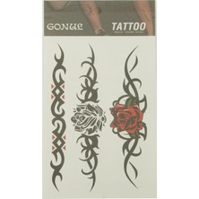Zero Land Aconcept Gül Tattoo Dövme STICKER-11928263-SIYAH