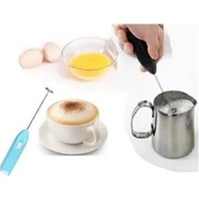 CATEKSSS Mini Mikser Kahve Süt Köpürtücü Karıştırıcı Cappucino Mixer Pilli Çırpıcı Çelik