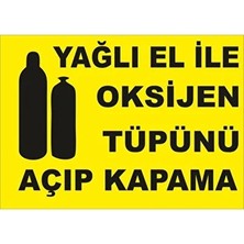 CATEKSSS Yağlı El ile Oksijen Tüpünü Açık Kapama Levhası