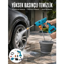 Belle Fusion Mey Ithalat® Şarjlı ve Yüksek Basınçlı Oto Yıkama Makinesi ve Sulama Tabancası Bahçe Yıkama Makinesi