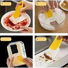 CATEKSSS Isıya Dayanıklı Mini Silikon Spatula Kazıyıcı Silikon Beyaz