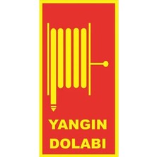 CATEKSSS Kırmızı Fosforlu Levha Yangın Dolabı Burada Temalı Levha 1 2X24 cm