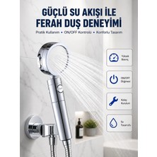 Belle Fusion Mey Ithalat® Şelale Sisi ve Masaj Özellikli Banyo Duş Başlığı