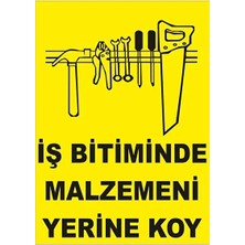 CATEKSSS Iş Bitiminde Malzemeni Yerine Koy Levhası