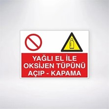 CATEKSSS Yağlı El ile Oksijen Tüpünü Açıp-Kapama 21X35 Arkası Arkası Yapışkanlı Sticker