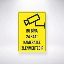 CATEKSSS Bu Bina Kamera ile Izlenmektedir 21X35 Arkası Sticker