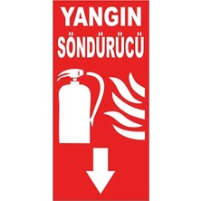 CATEKSSS Yangın Söndürücü Levhası Sticker Folyo Baskı Fosforsuz