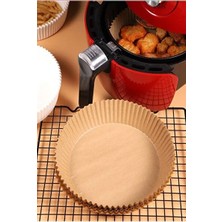 CATEKSSS Airfryer (Hava Fritözü) Fritöz Pişirme Kağıdı - 100 Adet 16CM Stoneware Kahverengi