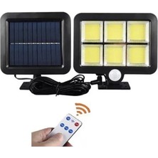 Mey İthalat Mey Ithalat® 120 Cob LED Solar Panelli 3 Modlu Duvar Lambası Uzaktan Kumandalı