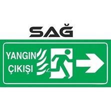CATEKSSS Yangın Çıkışı Uyarı Levhası Sağ Yön