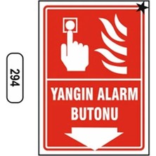 CATEKSSS Yangın Alarm Butonu Uyarı Ikaz Levhası