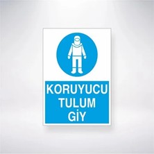 CATEKSSS Koruyucu Tulum Giy 21X28 Arkası Yapışkanlı Iş Güvenlik Sticker