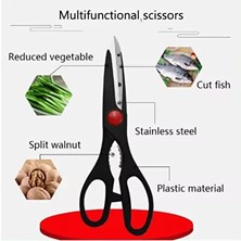 CATEKSSS Multi Fonksiyonel Makas Perfect Mutfak Makası Terzi Zikzak Makası Çelik