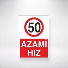 CATEKSSS 50 Azami Hız 21X35 Arkası Arkası Yapışkanlı Sticker